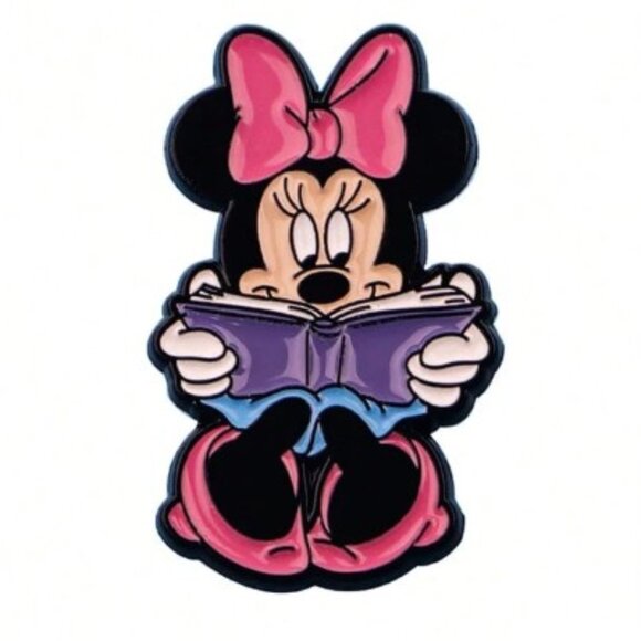 DISNEY “Reading Minnie Mouse” Enamel Trading Pin (BRAND NEW & SO CUTE!) - Picture 1 of 3